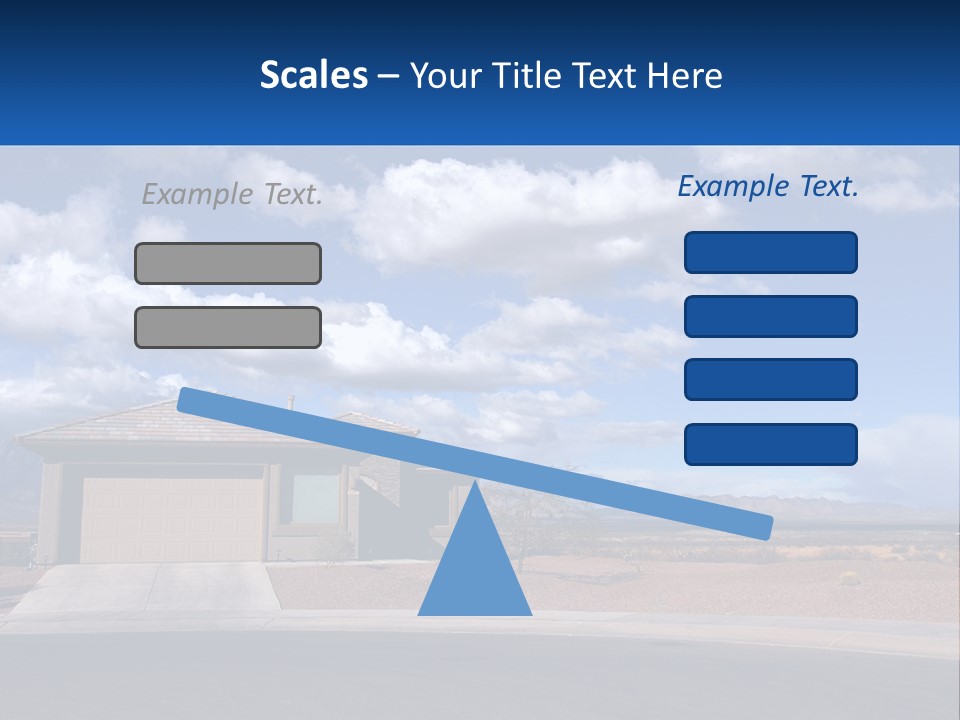 A House In The Middle Of A Desert With A Sky Background PowerPoint Template