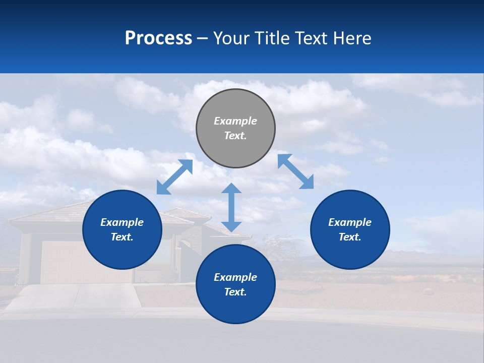 A House In The Middle Of A Desert With A Sky Background PowerPoint Template