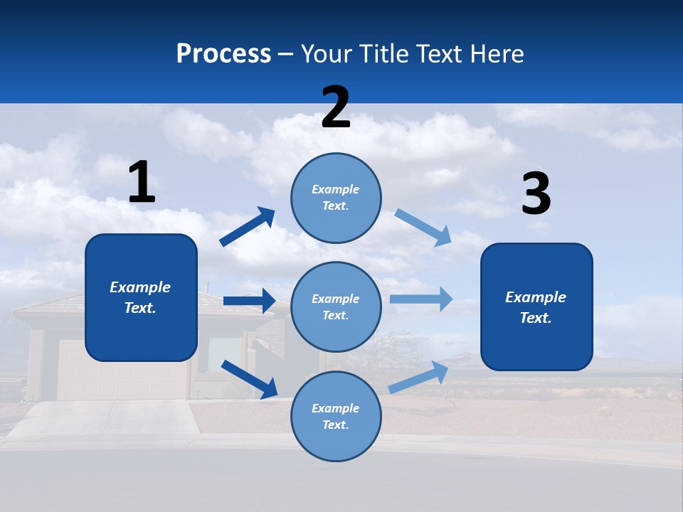 A House In The Middle Of A Desert With A Sky Background PowerPoint Template