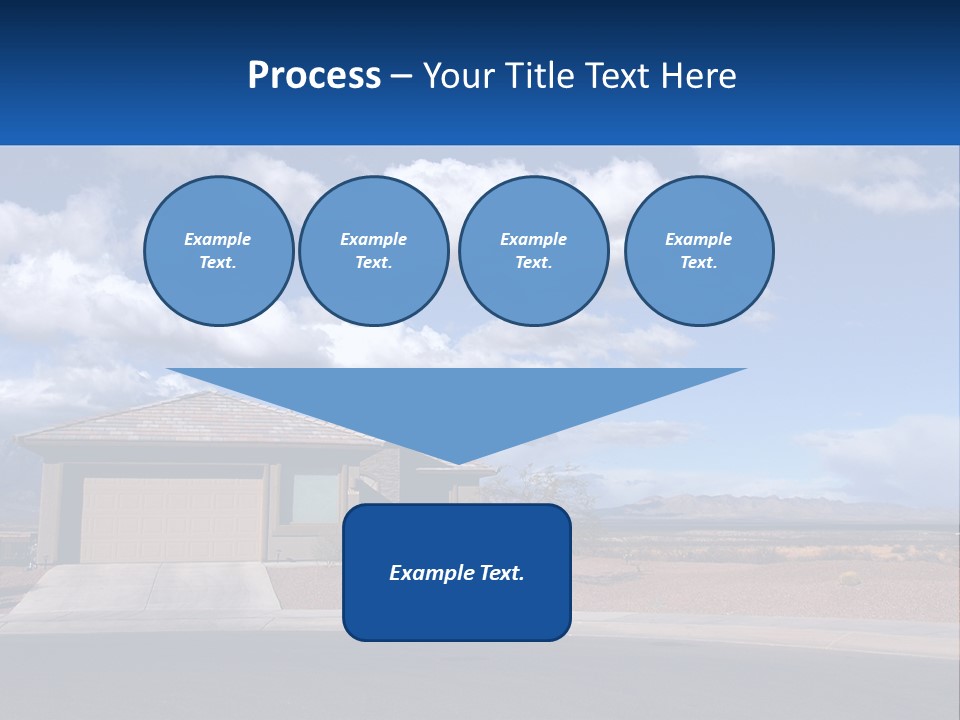 A House In The Middle Of A Desert With A Sky Background PowerPoint Template