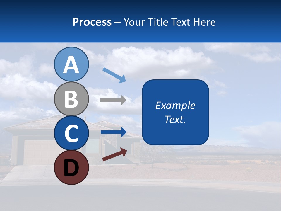 A House In The Middle Of A Desert With A Sky Background PowerPoint Template