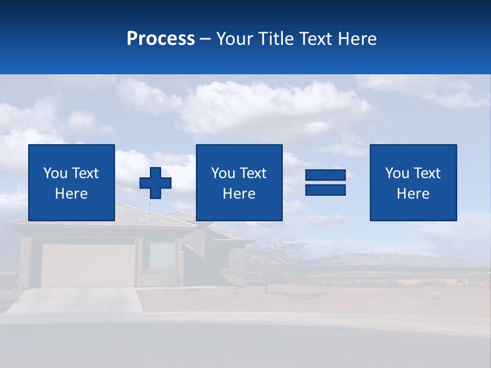 A House In The Middle Of A Desert With A Sky Background PowerPoint Template