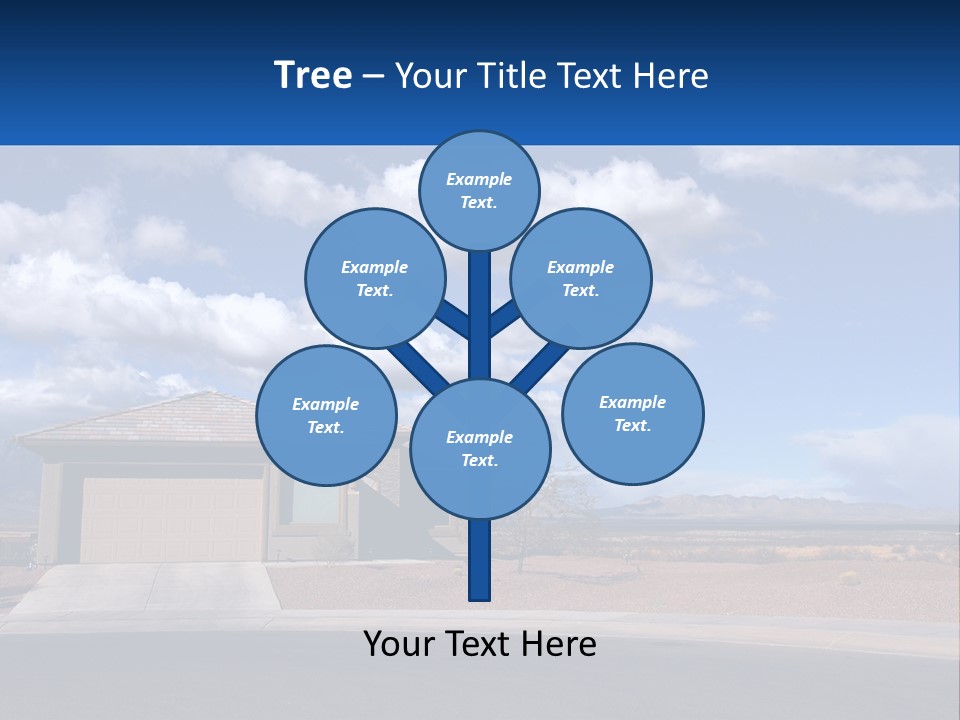 A House In The Middle Of A Desert With A Sky Background PowerPoint Template