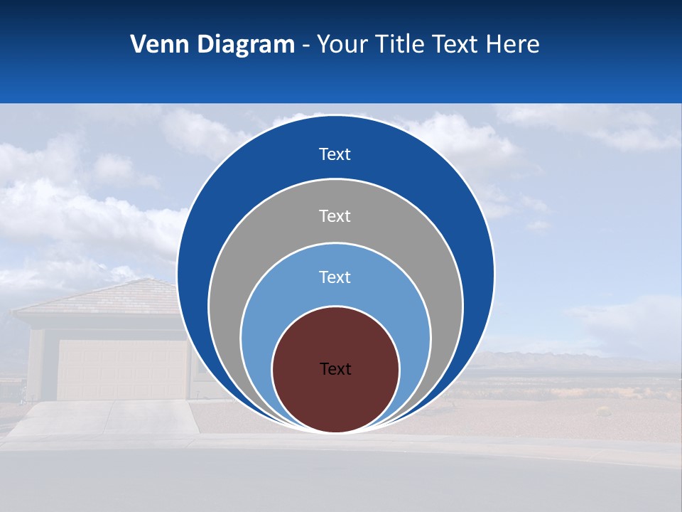 A House In The Middle Of A Desert With A Sky Background PowerPoint Template