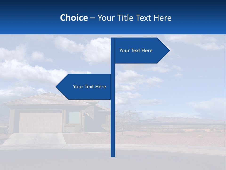 A House In The Middle Of A Desert With A Sky Background PowerPoint Template