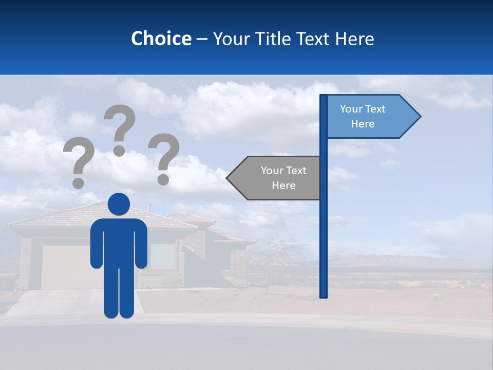 A House In The Middle Of A Desert With A Sky Background PowerPoint Template