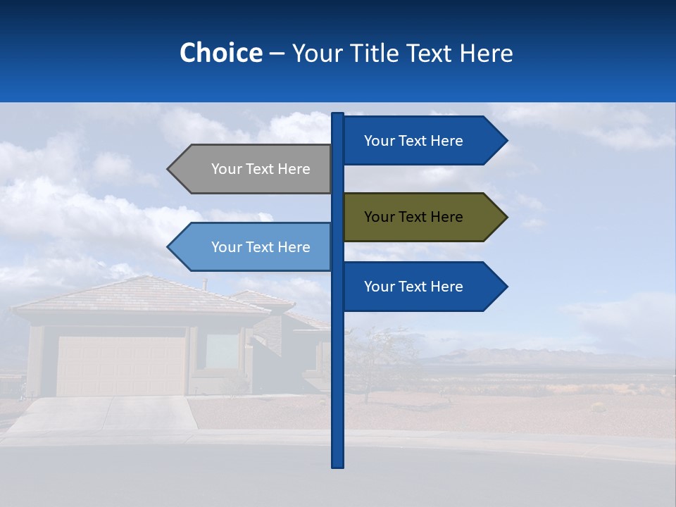 A House In The Middle Of A Desert With A Sky Background PowerPoint Template