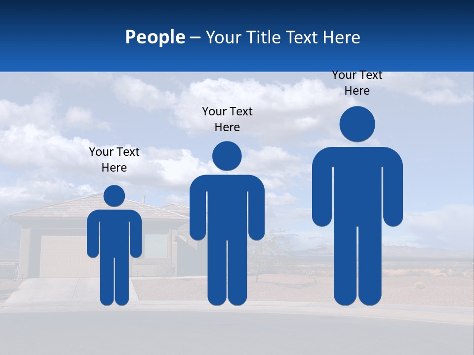 A House In The Middle Of A Desert With A Sky Background PowerPoint Template