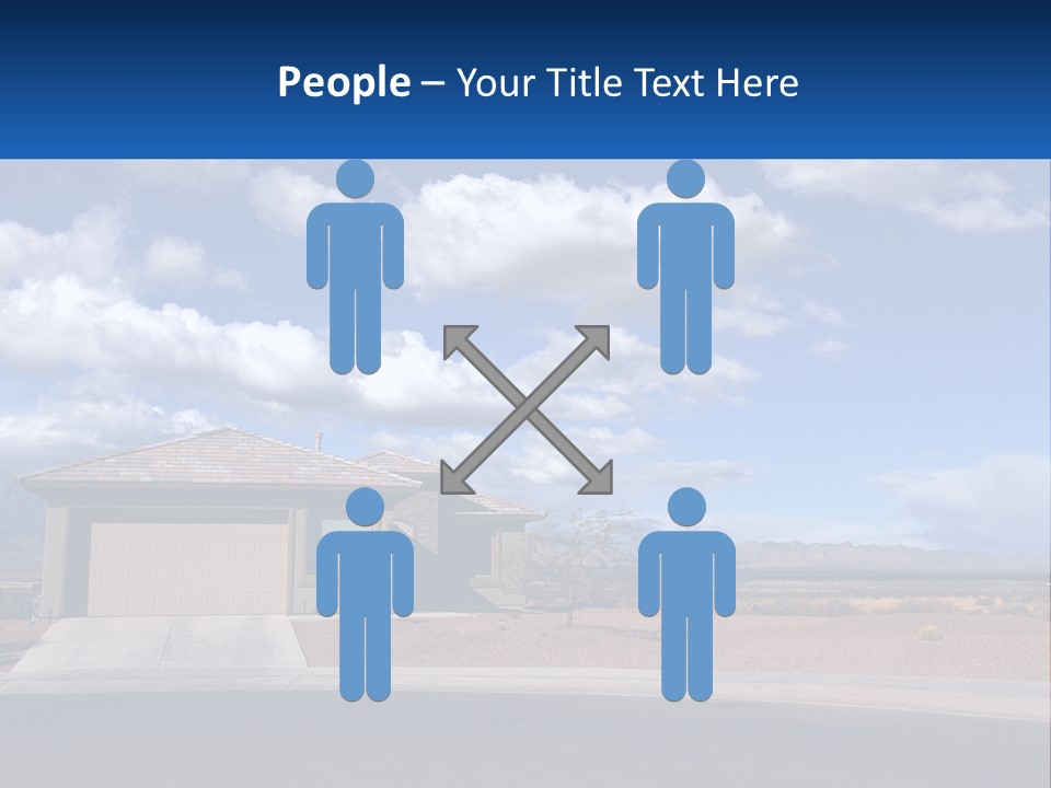 A House In The Middle Of A Desert With A Sky Background PowerPoint Template