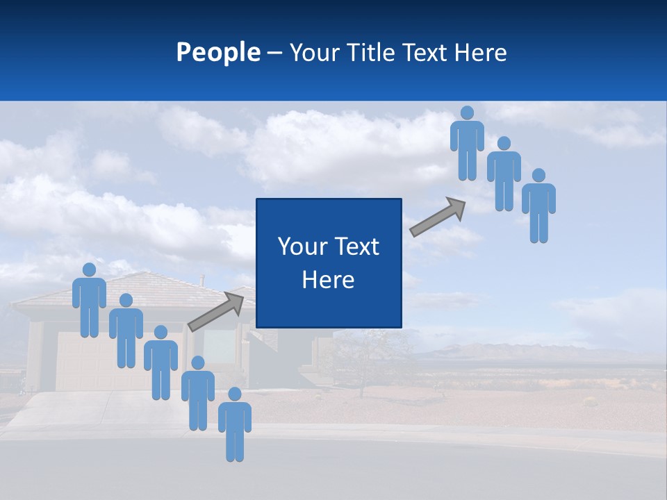 A House In The Middle Of A Desert With A Sky Background PowerPoint Template