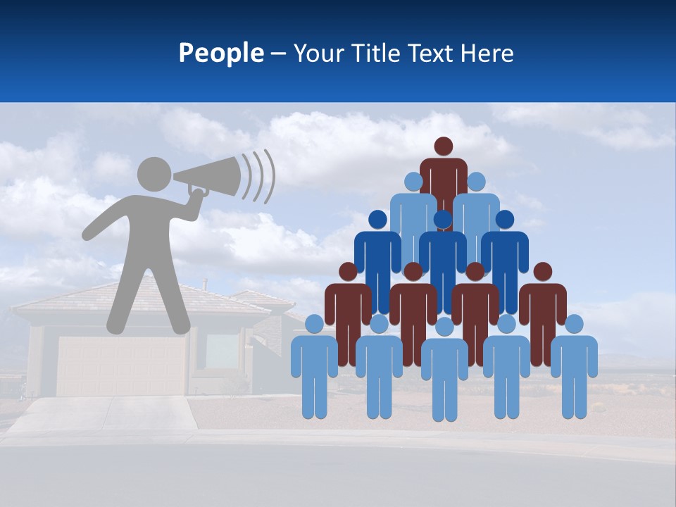 A House In The Middle Of A Desert With A Sky Background PowerPoint Template