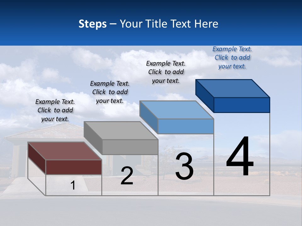 A House In The Middle Of A Desert With A Sky Background PowerPoint Template