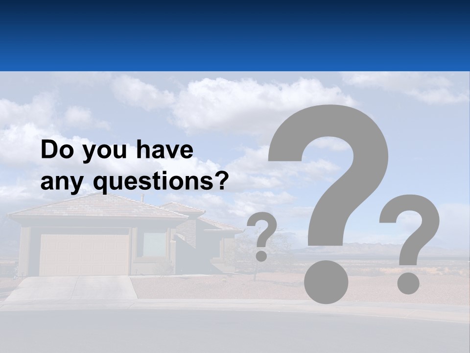 A House In The Middle Of A Desert With A Sky Background PowerPoint Template