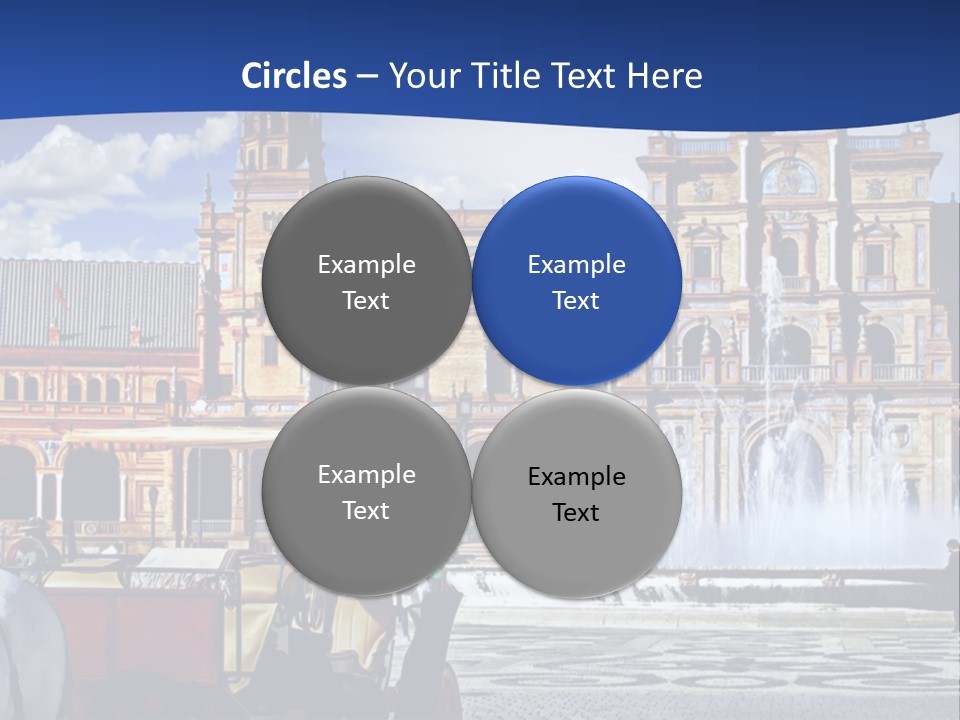 A Horse Drawn Carriage In Front Of A Large Building PowerPoint Template