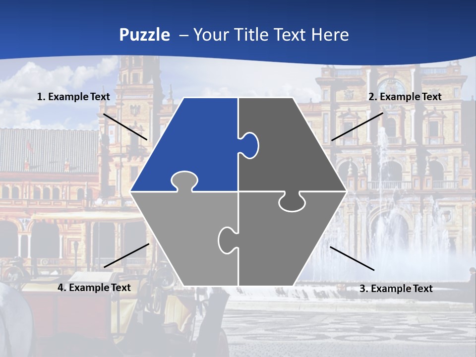 A Horse Drawn Carriage In Front Of A Large Building PowerPoint Template