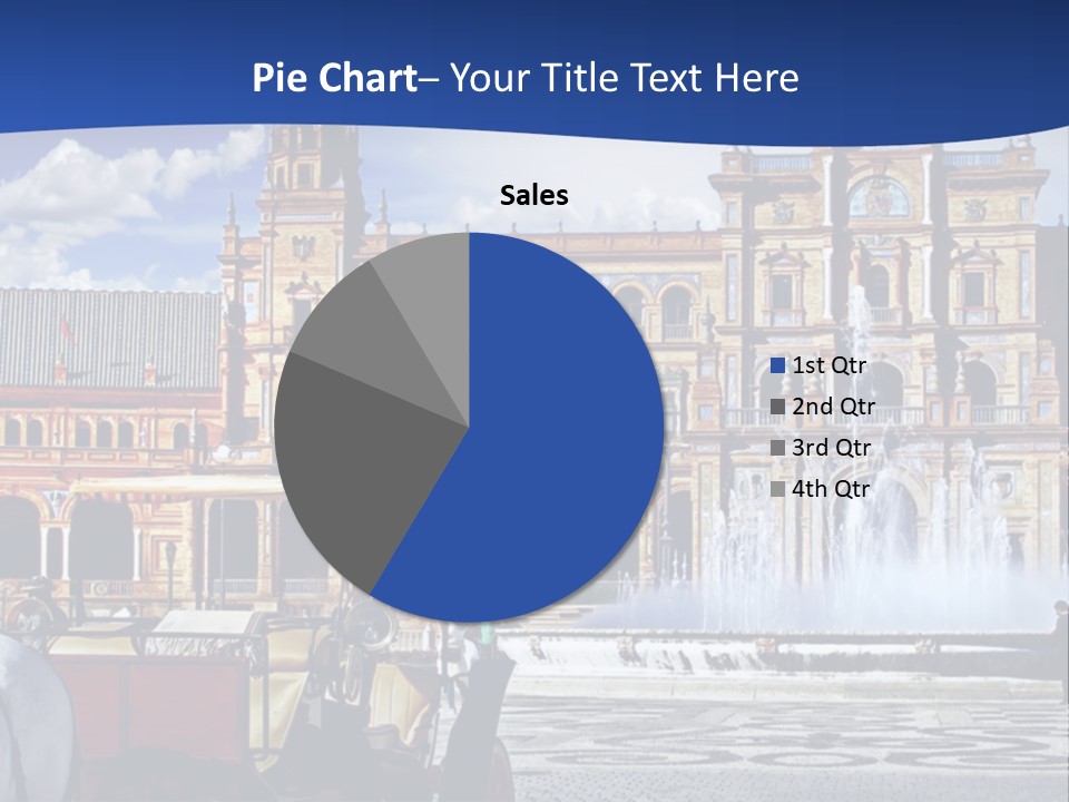 A Horse Drawn Carriage In Front Of A Large Building PowerPoint Template