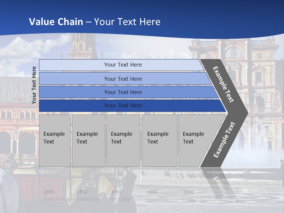 A Horse Drawn Carriage In Front Of A Large Building PowerPoint Template