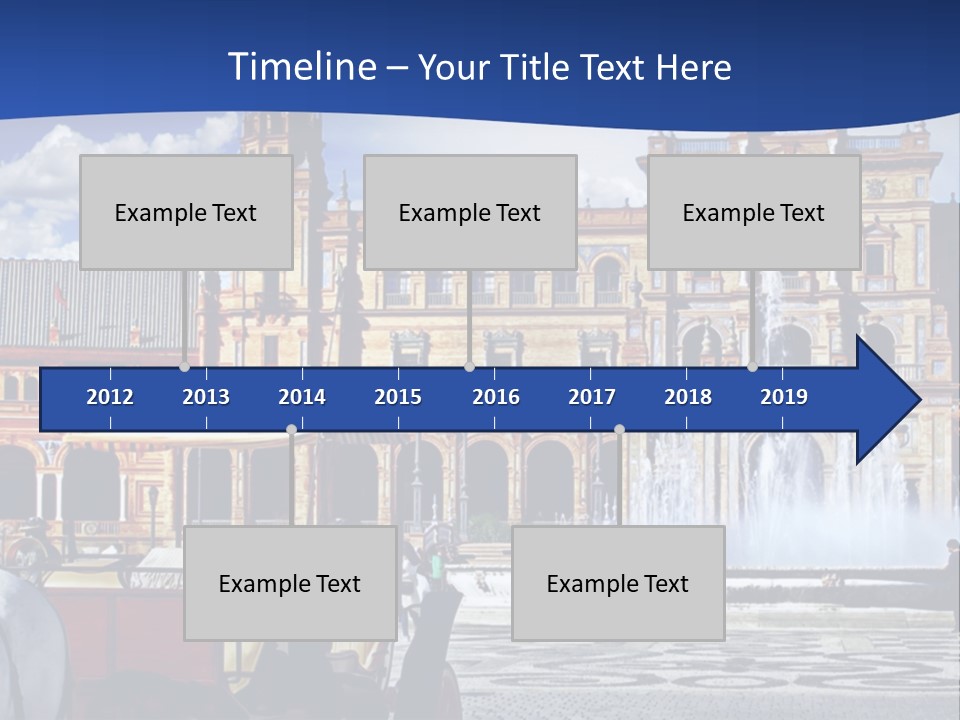 A Horse Drawn Carriage In Front Of A Large Building PowerPoint Template