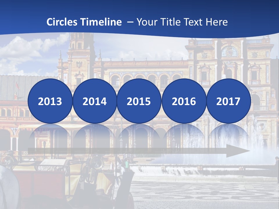 A Horse Drawn Carriage In Front Of A Large Building PowerPoint Template