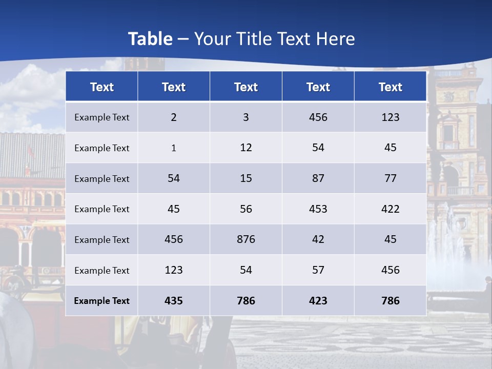 A Horse Drawn Carriage In Front Of A Large Building PowerPoint Template