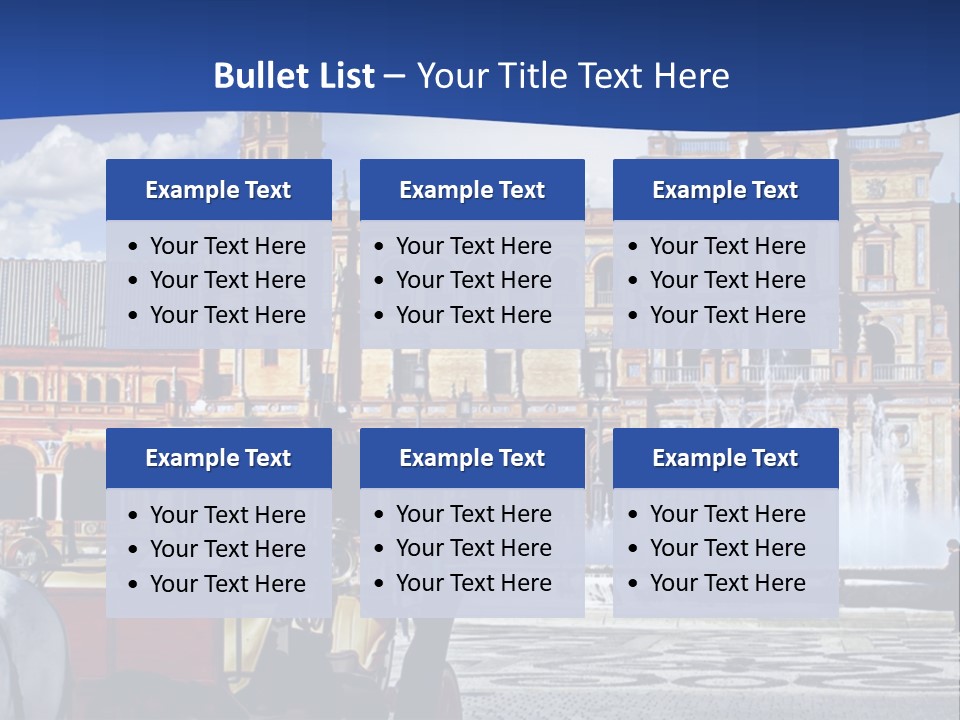 A Horse Drawn Carriage In Front Of A Large Building PowerPoint Template