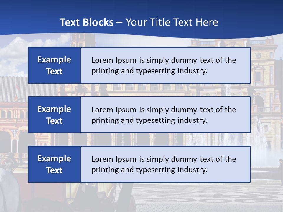 A Horse Drawn Carriage In Front Of A Large Building PowerPoint Template