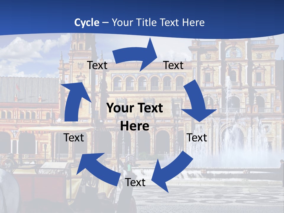 A Horse Drawn Carriage In Front Of A Large Building PowerPoint Template