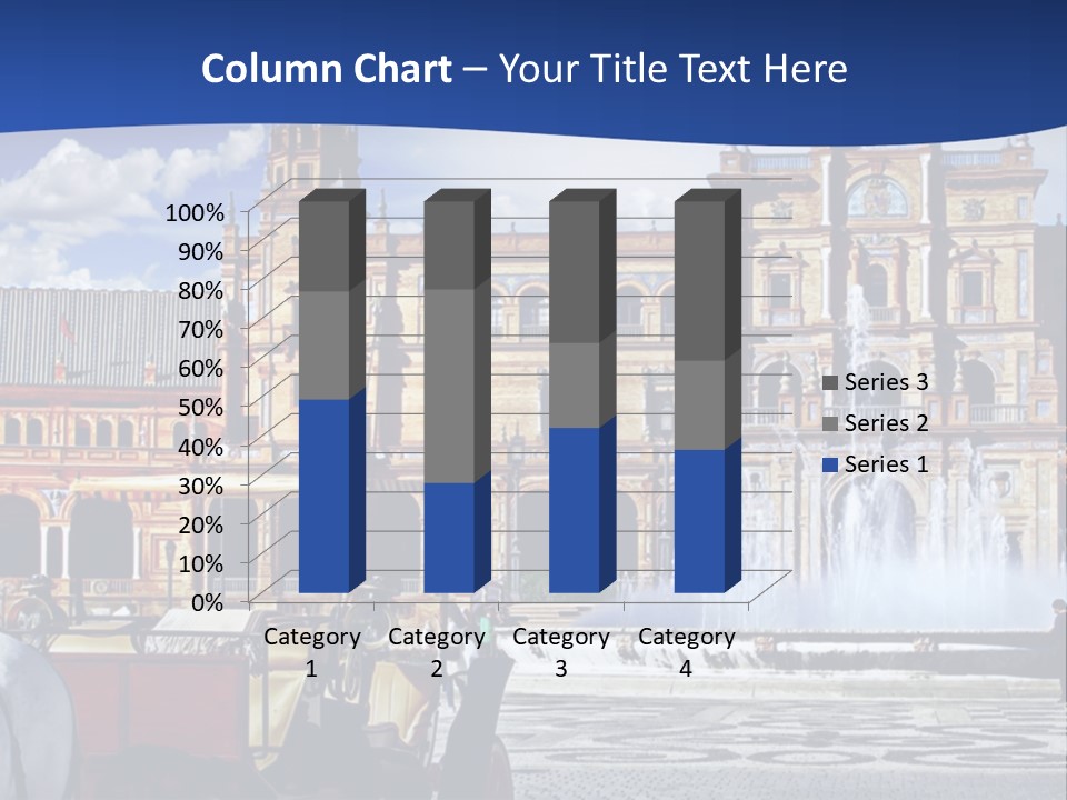 A Horse Drawn Carriage In Front Of A Large Building PowerPoint Template