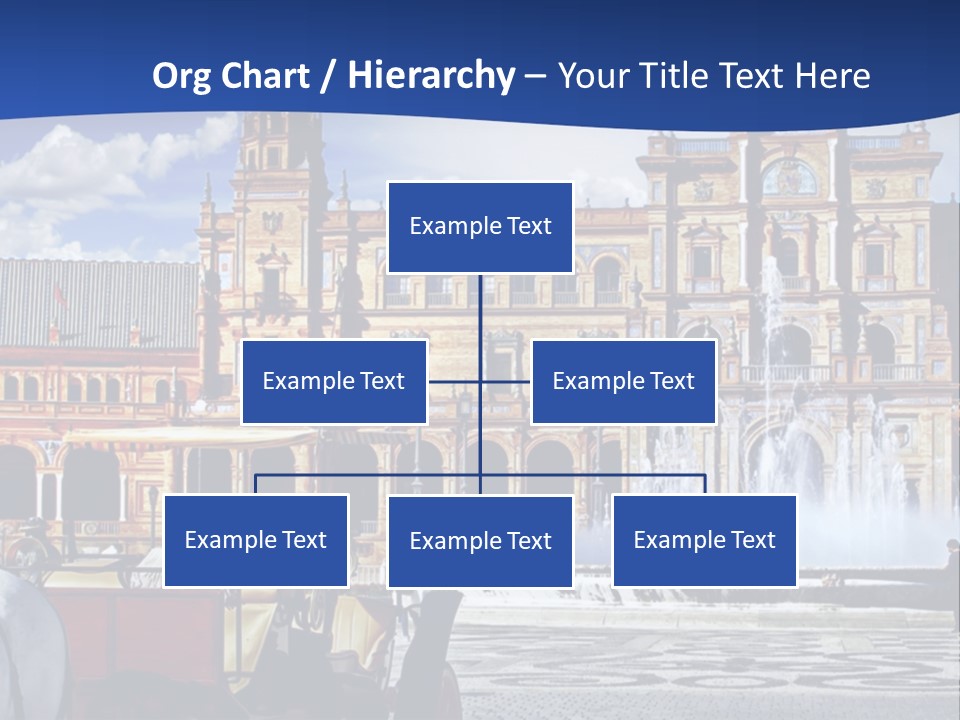 A Horse Drawn Carriage In Front Of A Large Building PowerPoint Template