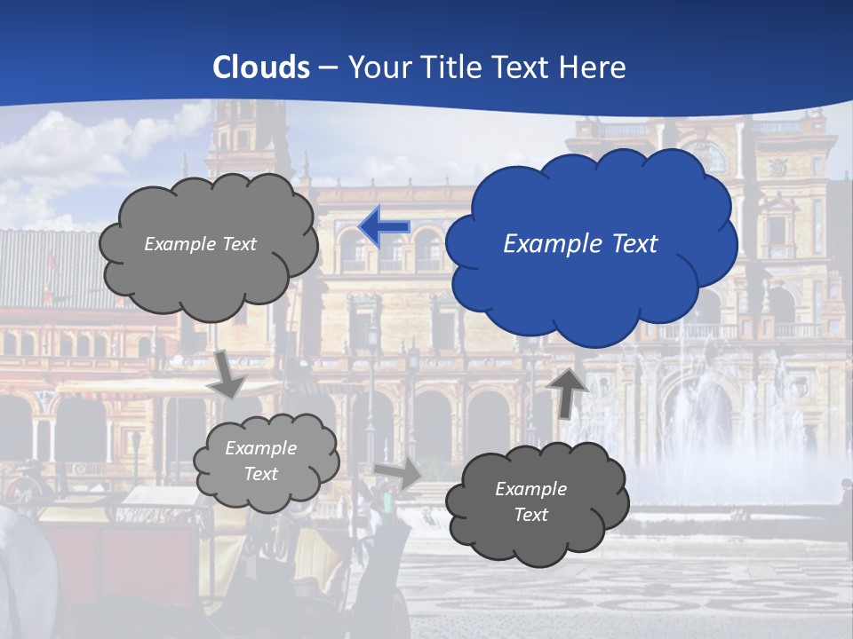 A Horse Drawn Carriage In Front Of A Large Building PowerPoint Template