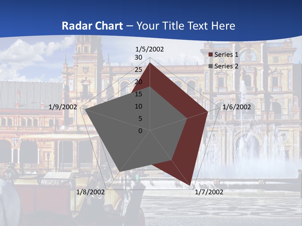 A Horse Drawn Carriage In Front Of A Large Building PowerPoint Template