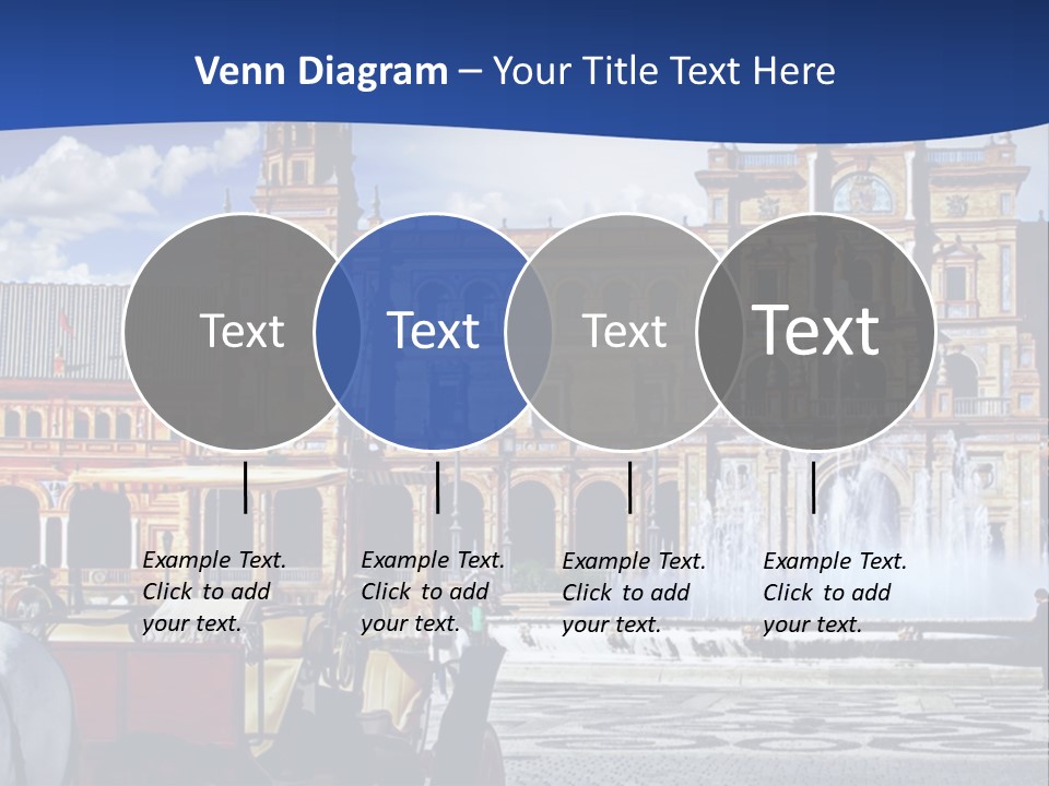 A Horse Drawn Carriage In Front Of A Large Building PowerPoint Template