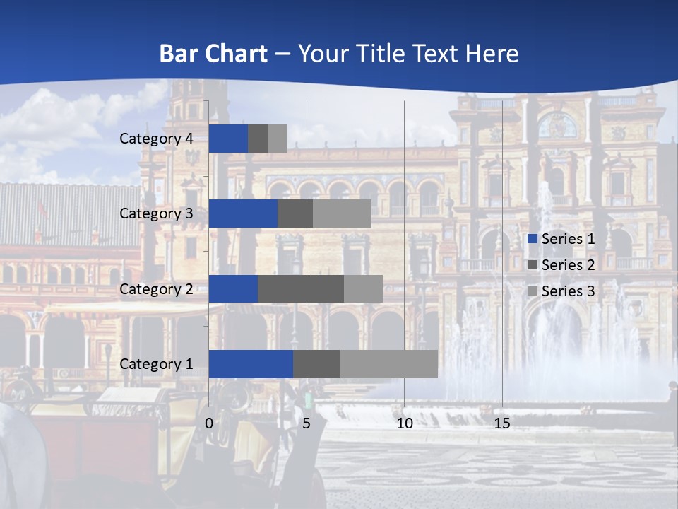 A Horse Drawn Carriage In Front Of A Large Building PowerPoint Template