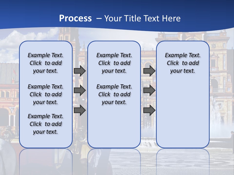 A Horse Drawn Carriage In Front Of A Large Building PowerPoint Template