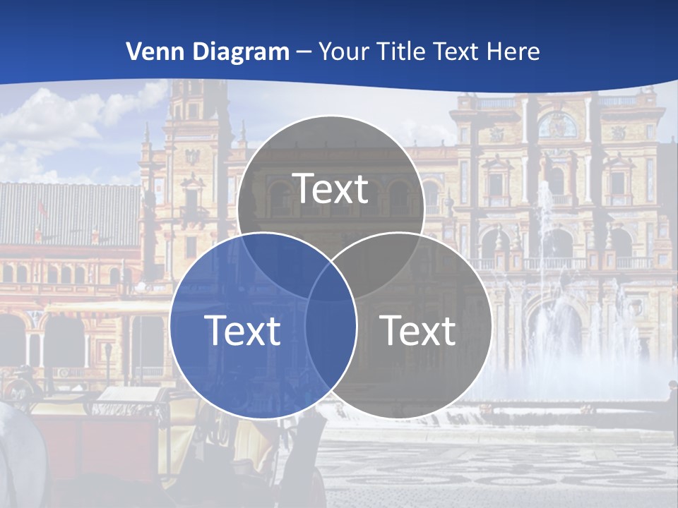 A Horse Drawn Carriage In Front Of A Large Building PowerPoint Template