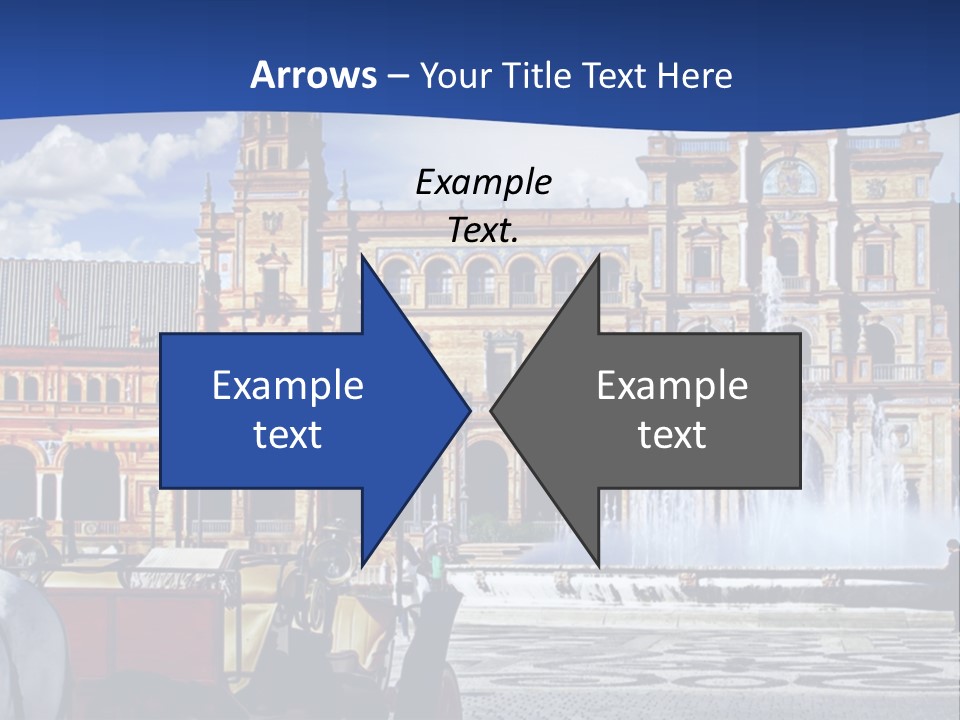 A Horse Drawn Carriage In Front Of A Large Building PowerPoint Template