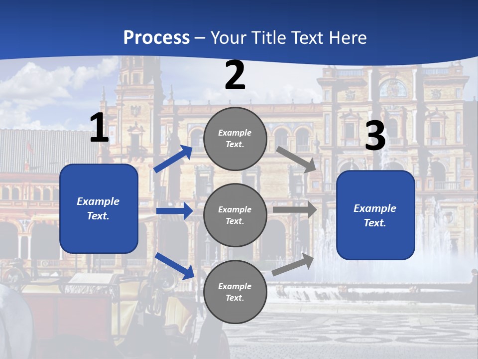 A Horse Drawn Carriage In Front Of A Large Building PowerPoint Template