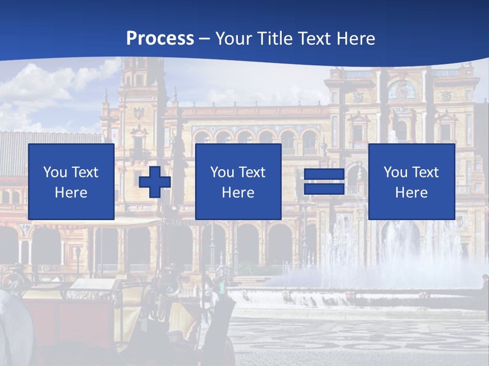 A Horse Drawn Carriage In Front Of A Large Building PowerPoint Template