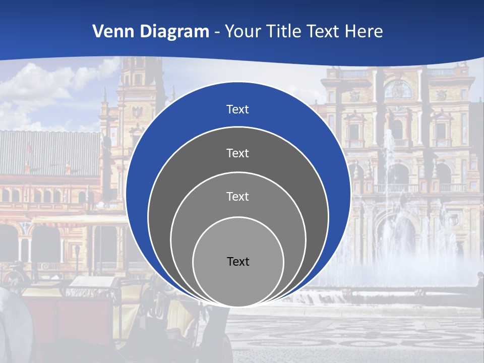 A Horse Drawn Carriage In Front Of A Large Building PowerPoint Template