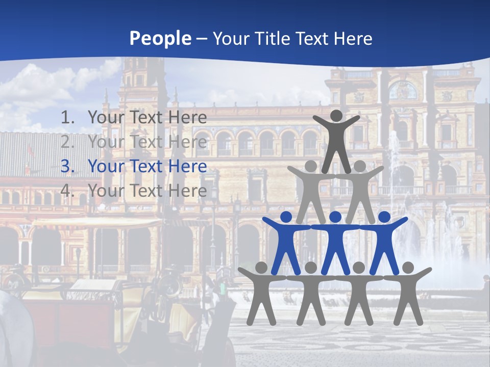 A Horse Drawn Carriage In Front Of A Large Building PowerPoint Template