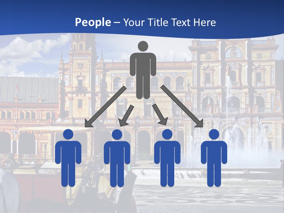 A Horse Drawn Carriage In Front Of A Large Building PowerPoint Template