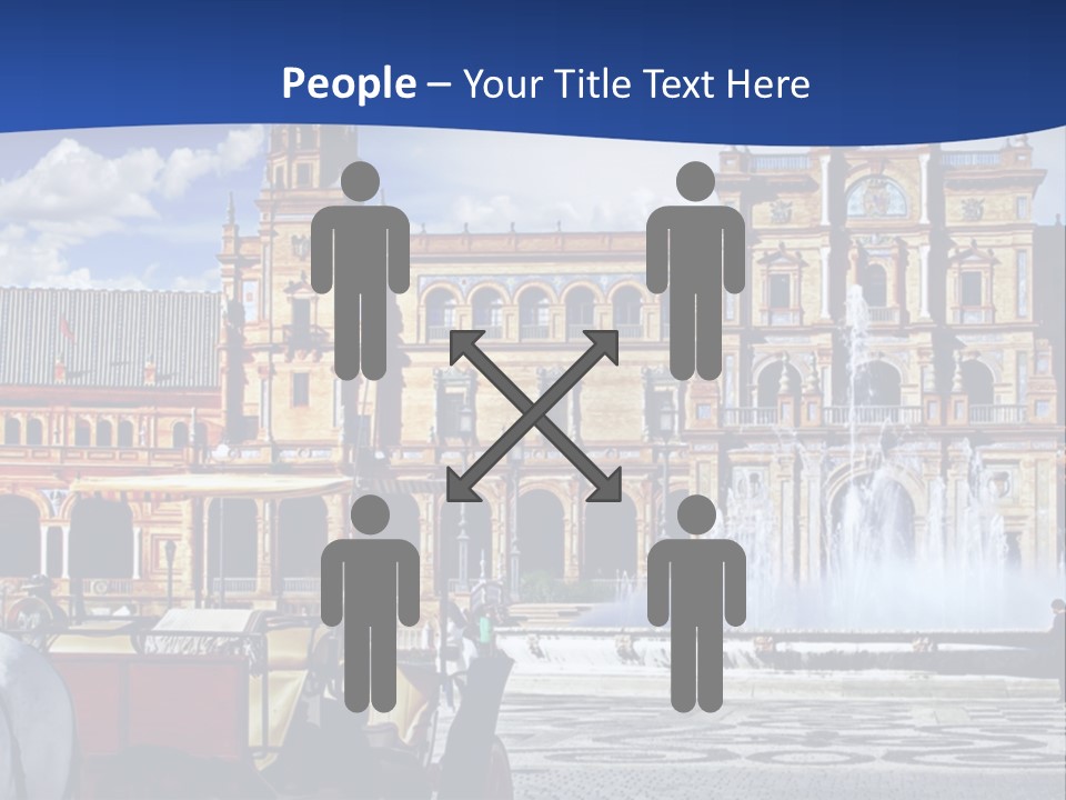 A Horse Drawn Carriage In Front Of A Large Building PowerPoint Template