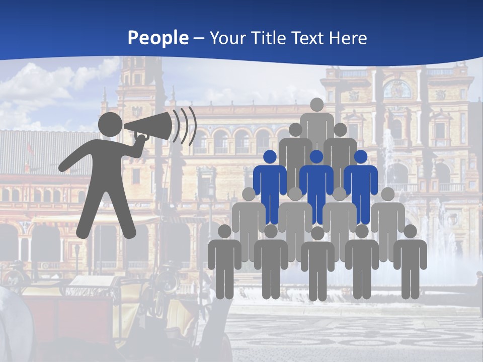 A Horse Drawn Carriage In Front Of A Large Building PowerPoint Template