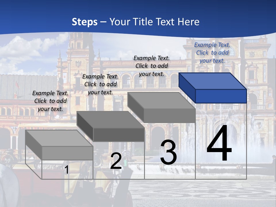 A Horse Drawn Carriage In Front Of A Large Building PowerPoint Template