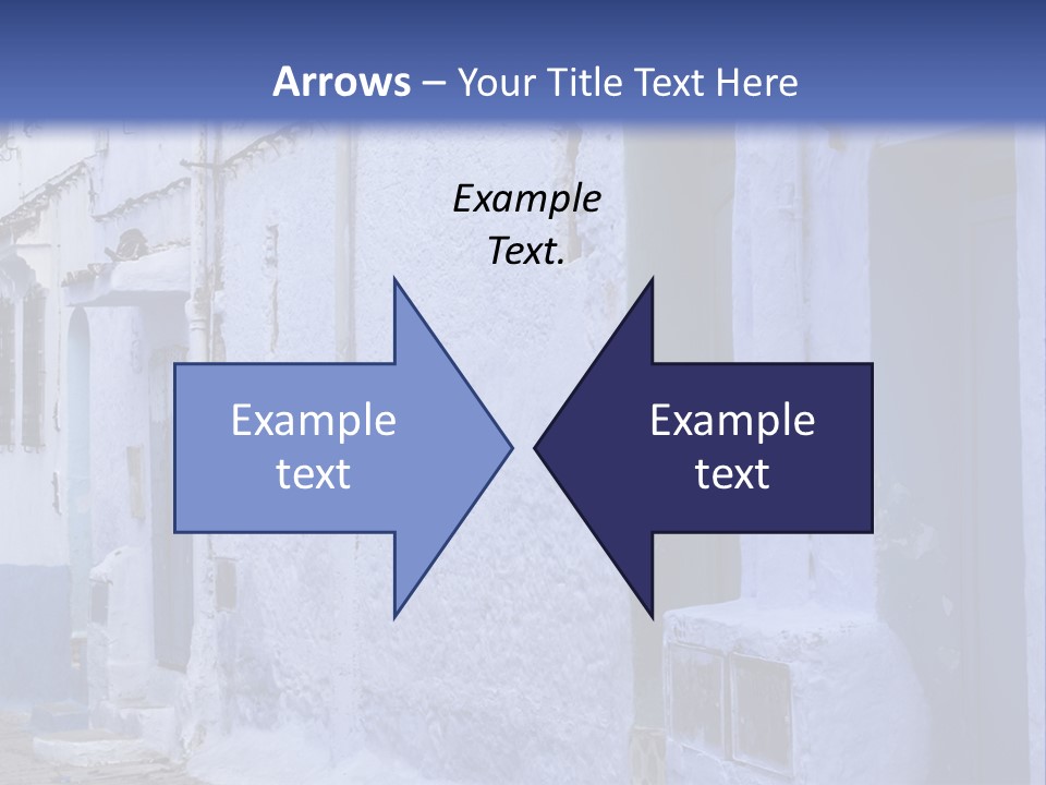 A Blue Building With A Clock On The Side Of It PowerPoint Template