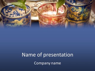 A Group Of Cups With A Plant Growing Out Of Them PowerPoint Template