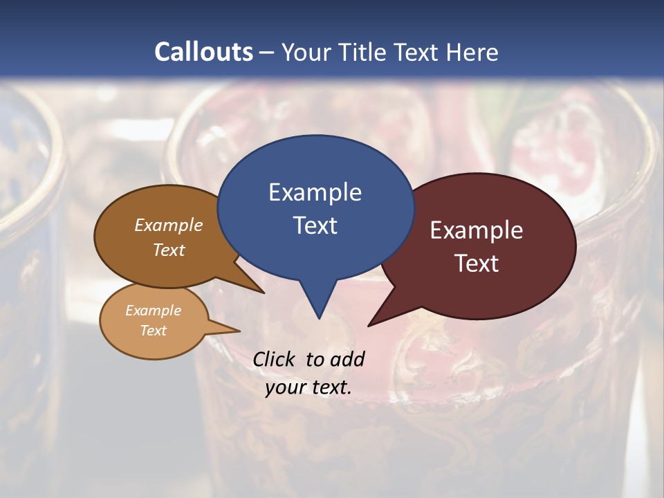 A Group Of Cups With A Plant Growing Out Of Them PowerPoint Template