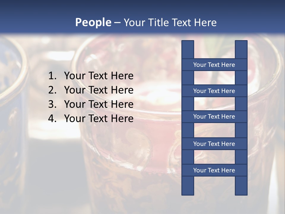 A Group Of Cups With A Plant Growing Out Of Them PowerPoint Template