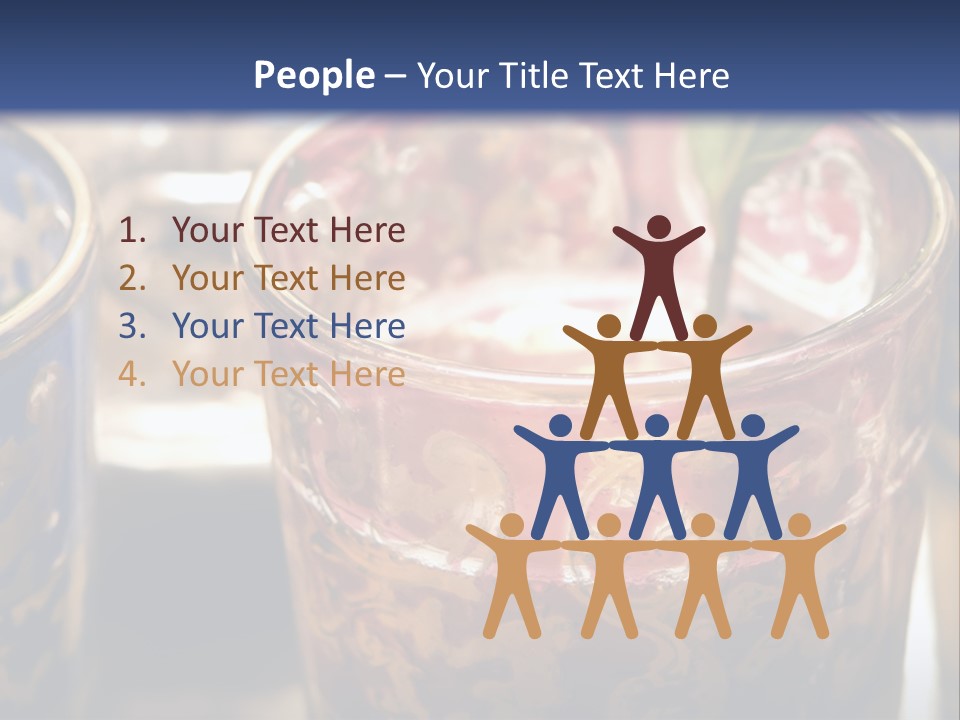 A Group Of Cups With A Plant Growing Out Of Them PowerPoint Template