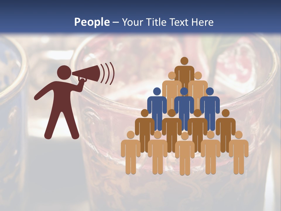 A Group Of Cups With A Plant Growing Out Of Them PowerPoint Template